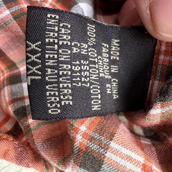 Marithe Francois Girbaud Shirt Mens 3XL XXXL Orange Long Sleeve Button‎ Up - Picture 4 of 7